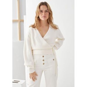 White & Other Stories Wrap Cardigan